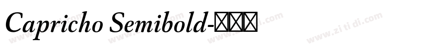 Capricho Semibold字体转换